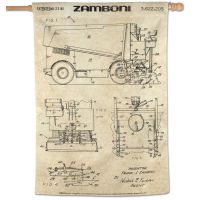 Zamboni Patent Vertical Flag 28" x 40"