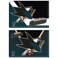 San Jose Sharks Rectangle Magnet, 2pack 2" x 3"