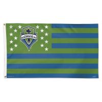 Seattle Sounders / Patriotic Americana Flag - Deluxe 3' X 5'