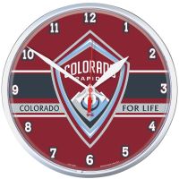 Colorado Rapids COLORADO FOR LIFE Round Wall Clock 12.75"