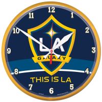 Los Angeles Galaxy THIS IS LA Round Wall Clock 12.75"