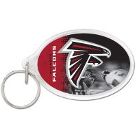 Atlanta Falcons Acrylic Key Ring Carded Oval