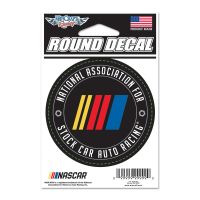 NASCAR Logo Round Vinyl Decal 3" x 3"