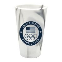 USOC Olympic Team Mountain Marble 16 oz Silicone Pint Glass