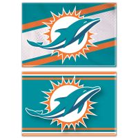 Miami Dolphins Rectangle Magnet, 2pack 2" x 3"