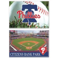 Philadelphia Phillies / Stadium MLB Rectangle Magnet, 2pack 2" x 3"