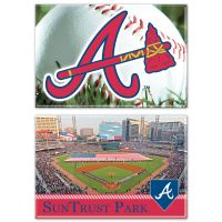 Atlanta Braves / Stadium MLB Rectangle Magnet, 2pack 2" x 3"