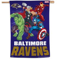 Baltimore Ravens / Marvel (C) 2021 Marvel Vertical Flag 28" x 40"