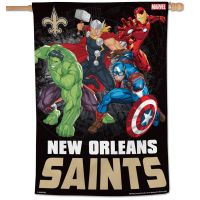 New Orleans Saints / Marvel (C) 2022 Marvel Vertical Flag 28" x 40"