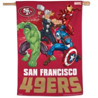 San Francisco 49ers / Marvel (C) 2021 Marvel Vertical Flag 28" x 40"