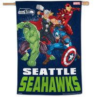 Seattle Seahawks / Marvel (C) 2021 Marvel Vertical Flag 28" x 40"