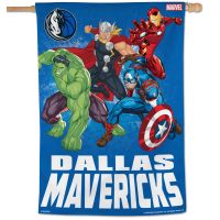 Dallas Mavericks / Marvel (c) 2021 MARVEL Vertical Flag 28" x 40"