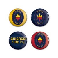 Chicago Fire Button 4 Pack 1 1/4" Rnd