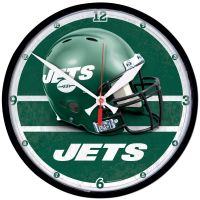 New York Jets Helmet Round Wall Clock 12.75"