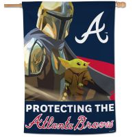 Atlanta Braves / Star Wars Mandalorian Vertical Flag 28" x 40"