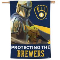 Milwaukee Brewers / Star Wars Mandalorian Vertical Flag 28" x 40"