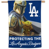 Los Angeles Dodgers / Star Wars Mandalorian Vertical Flag 28" x 40"