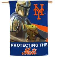 New York Mets / Star Wars Mandalorian Vertical Flag 28" x 40"