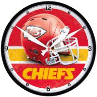 Kansas City Chiefs Round Wall Clock 12.75"