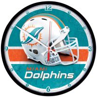 Miami Dolphins Round Wall Clock 12.75"