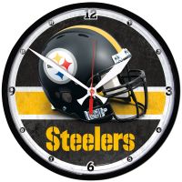 Pittsburgh Steelers Round Wall Clock 12.75"