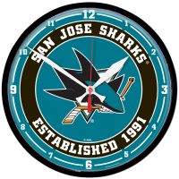 San Jose Sharks Round Wall Clock 12.75"