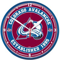 Colorado Avalanche Round Wall Clock 12.75"