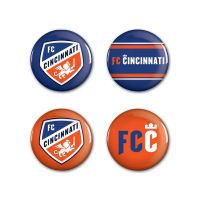 FC Cincinnati Button 4 Pack 1 1/4" Rnd