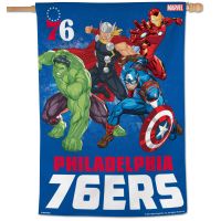 Philadelphia 76ers / Marvel (c) 2021 MARVEL Vertical Flag 28" x 40"