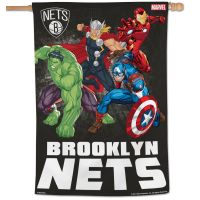 Brooklyn Nets / Marvel (C) 2021 Marvel Vertical Flag 28" x 40"