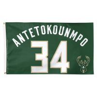 Milwaukee Bucks Flag - Deluxe 3' X 5' Giannis Antetokounmpo