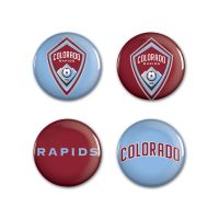 Colorado Rapids Button 4 Pack 1 1/4" Rnd