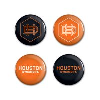 Houston Dynamo Button 4 Pack 1 1/4" Rnd