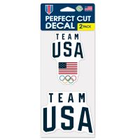 USOC Team USA Logo Perfect Cut Decal set of two 4"x4"