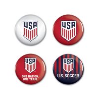 US Soccer - National Team Button 4 Pack 1 1/4" Rnd