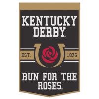 Kentucky Derby RUN FOR THE ROSES Wool Banner 24" x 38"