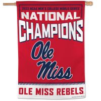 NCAA Men's CWS Champions Ole Miss Rebels MEN'S COLLEGE WORLD SERIES CH Vertical Flag 28" x 40"