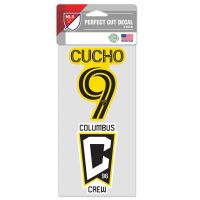 Columbus Crew Perfect Cut Decal Set of two 4"x8" Cucho Hernandez