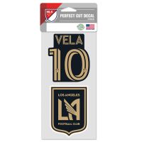 LOS ANGELES FC LAFC Perfect Cut Decal Set of two 4"x8" Carlos Vela