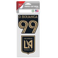 LOS ANGELES FC Perfect Cut Decal Set of two 4"x8" Denis Bouanga