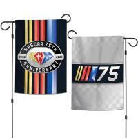 NASCAR Logo 75th Anniversary Garden Flags 2 sided 12.5" x 18"