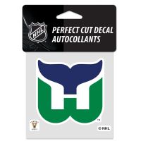 Hartford Whalers / Vintage NHL Perfect Cut Color Decal 4" x 4"