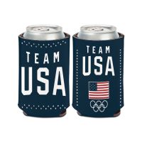 USOC Team USA Logo Bling Can Cooler 12 oz.