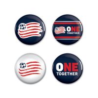 New England Revolution Button 4 Pack 1 1/4" Rnd