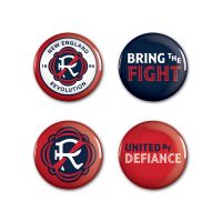 New England Revolution Button 4 Pack 1 1/4" Rnd