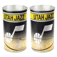 Utah Jazz Wastebasket - tapered 15"H