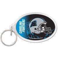 Carolina Panthers Acrylic Key Ring Carded Oval